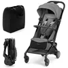 Image de Poussette Canne Kinderkraft PILOT 2 pliage une main cabine avion compacte avec housse transport jusqu’à 22 kg Gris