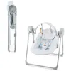 Image de Balancelle-transat électrique Kinderkraft SWINGEE 5 vitesses minuterie 8 mélodies pliable légère harnais 5 points gris