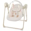 Image de Balancelle Transat Bébé Kinderkraft SWINGEE électrique pliable 5 vitesses minuterie mélodies compact léger Beige