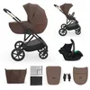 Image de KINDERKRAFT - Poussette multifonction - PRIME 3 - 3 en 1 - 4 roues - marron