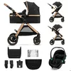 Image de Poussette Kinderkraft ESME PRO 3 en 1 avec travel system pliage compact et roues tout terrain Noir