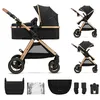 Image de Poussette Kinderkraft ESME combinée 2 en 1 nacelle pliable travel system roues amorties bébé 25 kg noir
