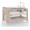 Image de Lit parapluie Kinderkraft LEODY UP 2-en-1 pliage facile table à langer organiseur mobile entrée zippée beige