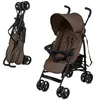 Image de Poussette Canne Kinderkraft TIK légère pliable compacte dossier inclinable suspension roues EVA Marron