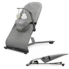 Image de Transat Bébé Kinderkraft MIMI confortable pliable avec jouets oscillation naturelle Gris foncé