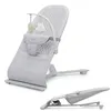 Image de Transat Bébé Kinderkraft MIMI léger compact dossier réglable 3 positions 2 jouets Gris clair