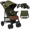 Image de Poussette canne légère LIONELO Emma - Pliage rapide - 6-36 mois - Sac inclus - Grand panier - Kaki