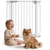 Image de Barrière de sécurité bébé LIONELO Truus Slim - 75-105 cm - Fixation par pressio - Sans perçage - Ouverture à double sens - Gris