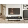 Image de Meuble TV avec niche sur pieds noir - VELDIO - 175 cm - noir