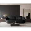 Image de Canapé convertible trois places - SAVOY - en tissu chenille noir
