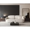 Image de Canapé convertible trois places - SAVOY - en tissu chenille crème