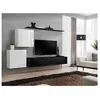 Image de Ensemble meuble TV mural - Switch V - 250 cm x 150 cm x 40 cm - Blanc et noir