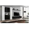 Image de Meuble TV mural - ASM - Switch VI - 330 cm x 180 cm x 40 cm - Blanc et noir - 5 portes