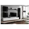 Image de Ensemble meuble TV mural - Switch VIII - 280 cm x 180 cm x 40 cm - Noir et blanc