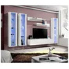 Image de Meuble TV - Fly II - 310 cm x 190 cm x 40 cm - Éclairage LED bleu - Blanc