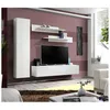 Image de Ensemble meuble TV mural - Fly I - 210 cm x 190 cm x 40 cm - Blanc