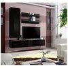 Image de Ensemble meuble TV mural - Fly I - 160 cm x 170 cm x 40 cm - Noir