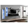 Image de Ensemble meuble TV mural - Switch XI - 330 cm x 160 cm x 40 cm - Blanc et noir