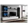 Image de Ensemble meuble TV mural - Switch XVIII - 283 cm x 180 cm x 40 cm - Noir et blanc