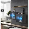 Image de Commode - Switch SB III - 2 vitrines LED - 1 étagère - Bois et graphite - Modèle 2