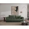 Image de Canapé convertible trois places - DANDELINO - tissu chenille vert