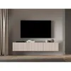 Image de Meuble TV suspendu avec façades cannelées - DERRIVA - 170 cm - beige clair