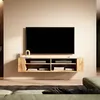 Image de Meuble TV - WERI - 140 cm - chêne wotan - style moderne