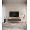 Image de Meuble TV 2 portes -suspendu - BEMMI- 150 cm - noyer du Wisconsin