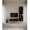 Image de Meuble TV 2 portes -suspendu - BEMMI- 100 cm - noir