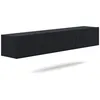 Image de Meuble TV suspendu 3 portes 180x35x296 cm noir - DALLYN
