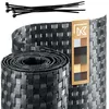 Image de KADAX Ruban de clôture anthracite pour panneaux de clôture 19 cm 255 m Couverture de clôture