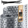 Image de KADAX Ruban de clôture gris pour panneaux de clôture 19 cm 255 m Couverture de clôture