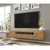 Image de Meuble TV bas universel Aura 200 cm à suspendre ou à poser chêne artisan sans LED