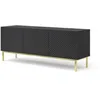 Image de Meuble TV - AC-Déco - Ravenna - 3 portes - Noir brillant - L 150 cm