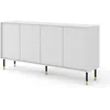 Image de Buffet 4 portes Petits-meubles - Rani - 180 x 40 x 60cm - Blanc