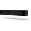 Image de Meuble TV suspendu BINGO 180 cm noir mat / noir brillant
