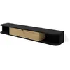 Image de Meuble TV suspendu - AC-Déco - Icarus - Noir - 156 cm - Design contemporain
