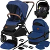 Image de Poussette 3 en 1 LIONELO Mika -Jusquà 22Kg - Pack poussette Nacelle Siège auto et Accessoires - Bleu