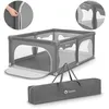 Image de Parc Bébé LIONELO Willow - 127 x 187 cm - Côtés en maille - Grand terrain de jeu de sécurité - Grille de protection - Gris