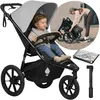 Image de Poussette tout terrain LIONELO Azura - Sportive - Jusquà 22kg - Frein double - Habillage pluie - Pompe - Gris
