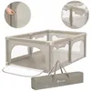 Image de Parc Bébé LIONELO Willow - 127 x 187 cm - Côtés en maille - Grand terrain de jeu de sécurité - Grille de protection - Beige