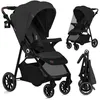 Image de Poussette canne 6-48 mois LIONELO Emma One - Pliage d'une seule main - Grande surface - Moustiquaire - Gris