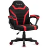 Image de Chaise gaming HUZARO RANGER 1.0 Rouge Tissu Fauteuil pour Enfants Gamer Ergonomique Hauteur Réglable 80mm Accoudoirs Pc