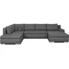 Image de Canapé dangle panoramique convertible - 7 places - INDIAN - Tissu 100% polyester - Gris - L360 x P228 cm
