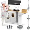 Image de Cuisine enfant en bois - RICOKIDS - RC-836 - Blanc - 3 ans et plus - Mixte - Éléments interactifs - Accessoires inclus