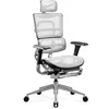 Image de Chaise de Bureau Ergonomique - Diablo - V-Master - Accoudoirs 3D - Soutien Lombaire - Tissu V-Mesh Noir-Blanc