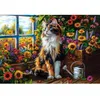 Image de Puzzle 1000 pièces - CASTORLAND - Chat en fleurs - Multicolore - 68 x 47 cm - Pour adultes