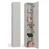 Image de KOMMA - Meuble salle de bain 2 portes beige - 31x30x174 cm - Colonne rangement SDB