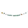 Image de GUIRLANDE ANNIVERSAIRE DINOSAURE 4.5M VERT