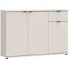 Image de Commode - GANYMEDE - 3 portes - 1 tiroir - Sable - 1198 x 341 x 823 cm